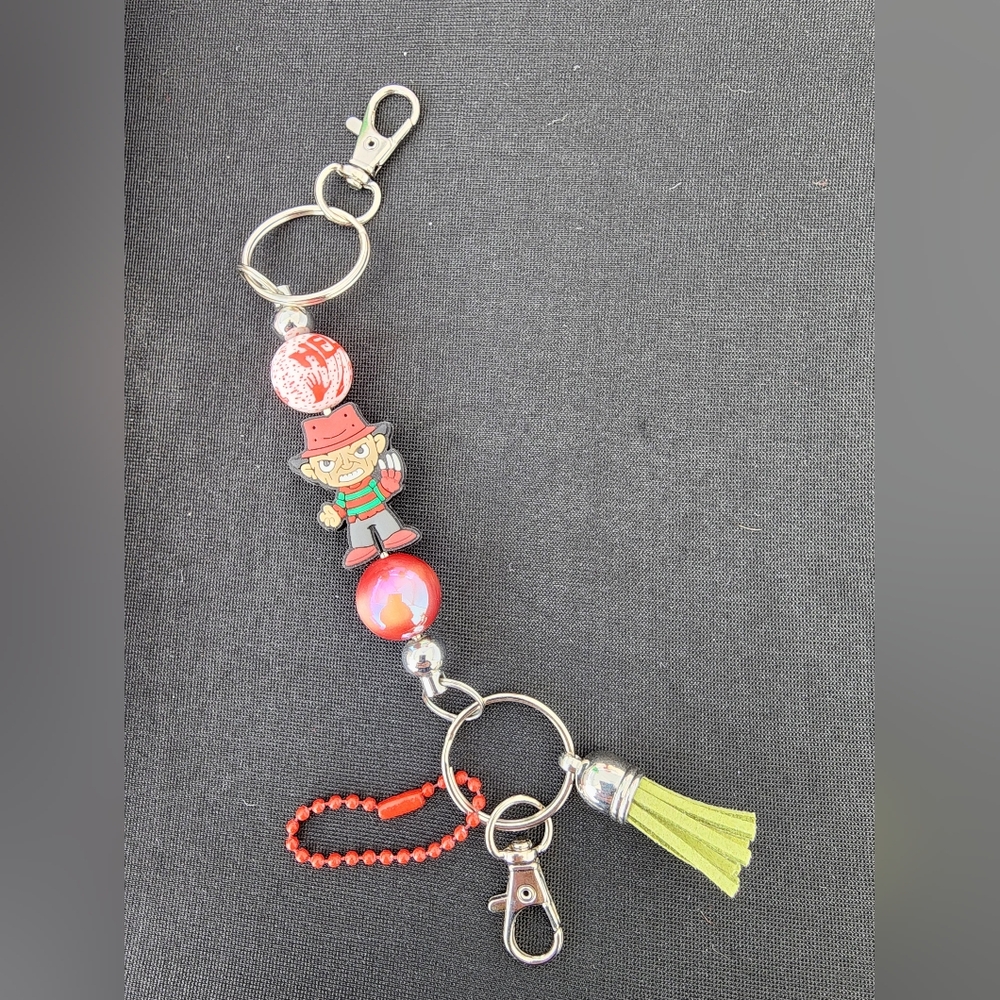 Horror Freddy Handmade Keychain with Tassel